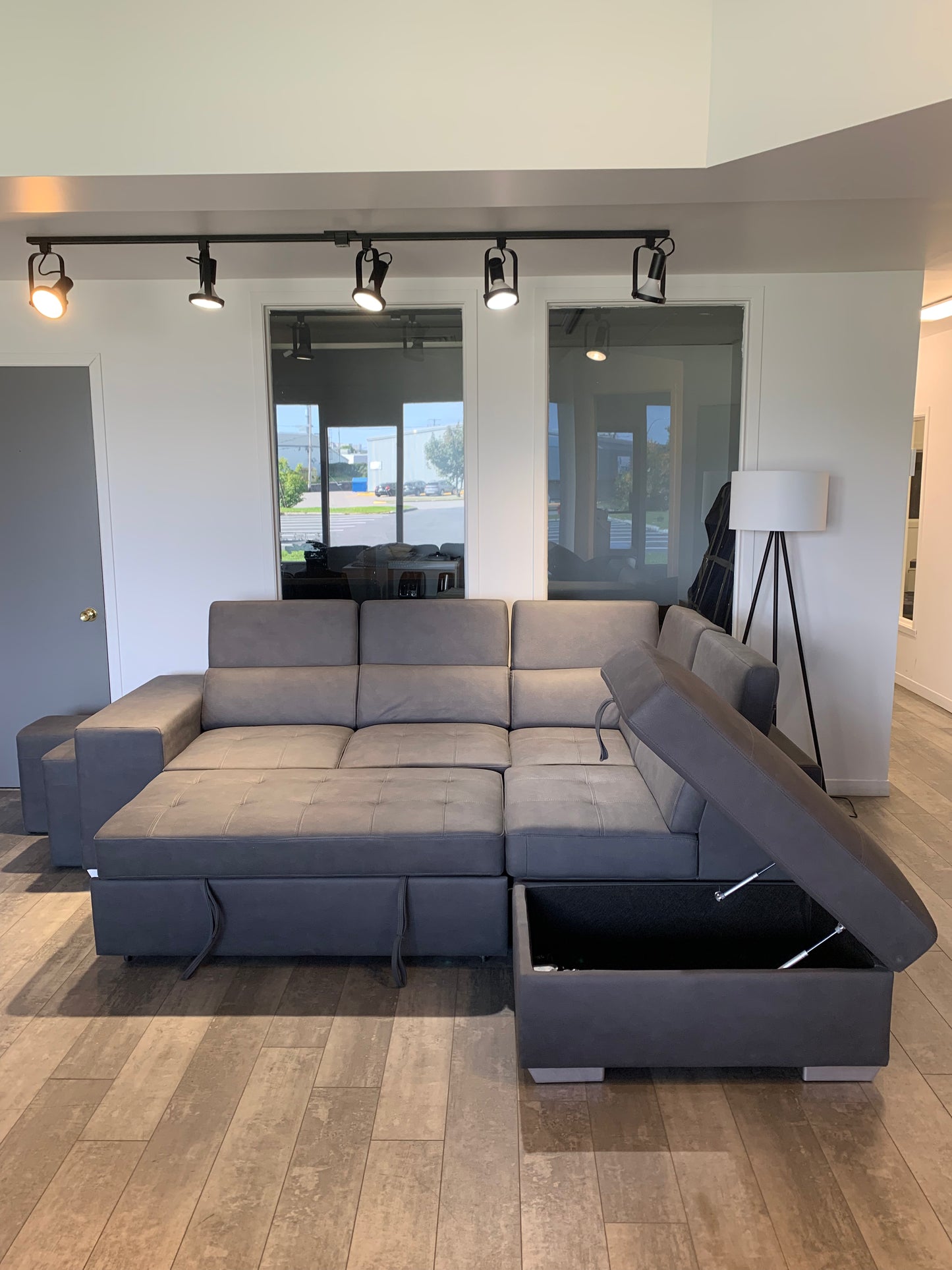 Sectionnel en microfibre