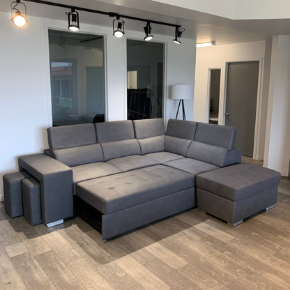 Sectionnel en microfibre